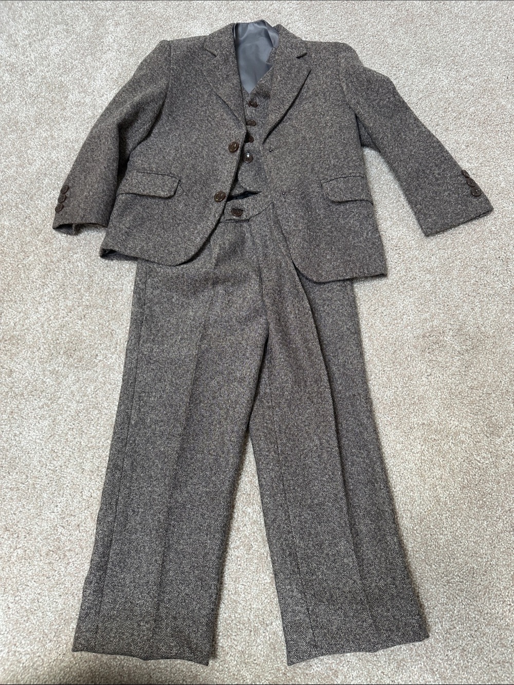 Boy’s Stylish Brown 3-piece Suir